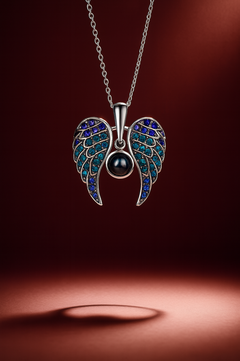 Angel Wings Photo Projection Necklace