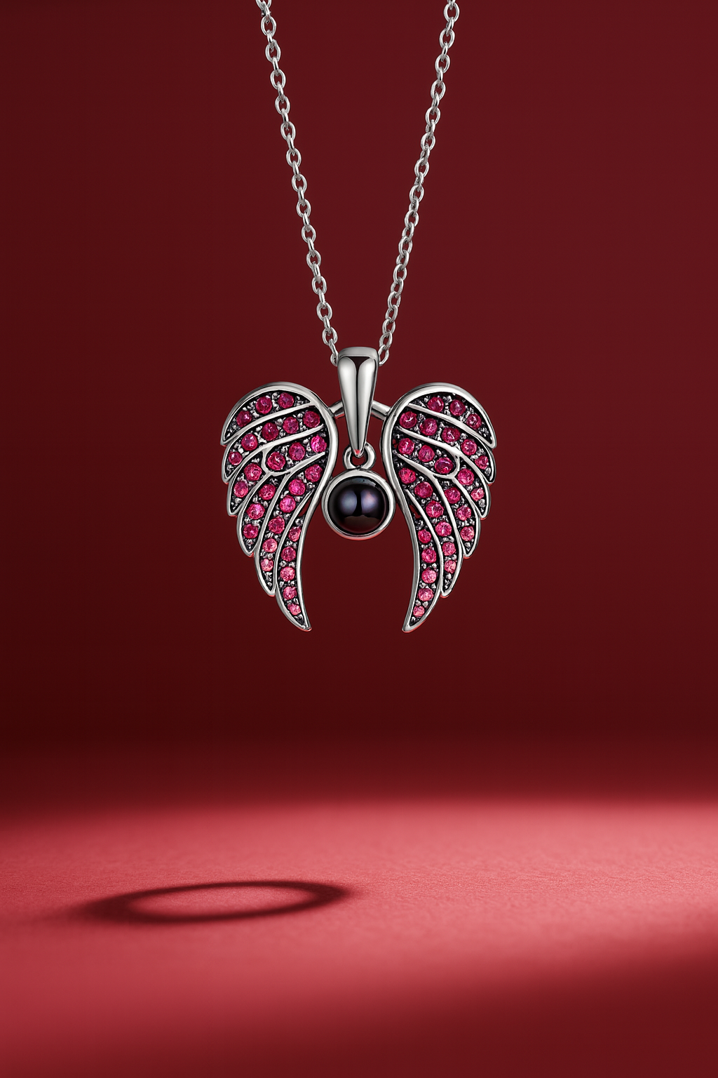 Angel Wings Photo Projection Necklace